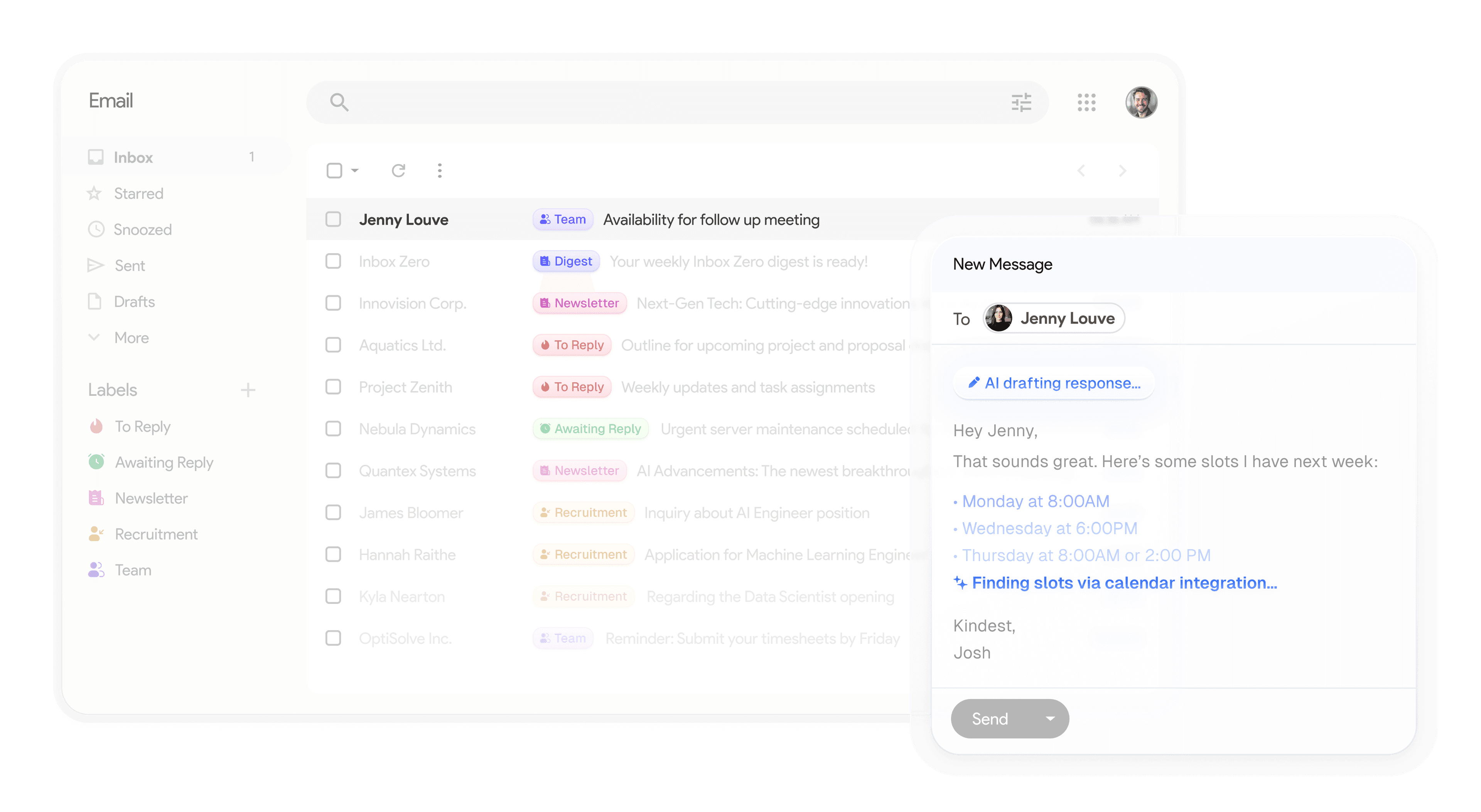an organized inbox